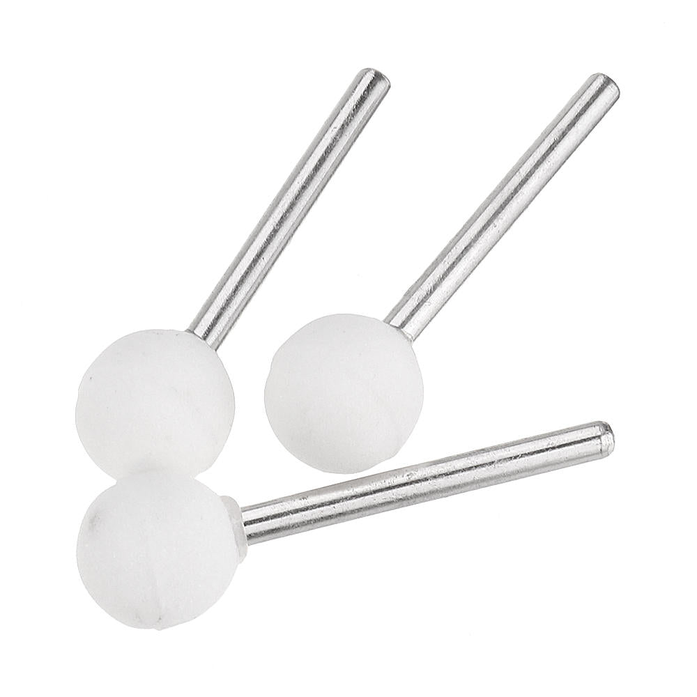 10 stuks 3x12/6x22/6x25mm schurende gemonteerde slijpsteen sferische kop wiel schuurmiddelen voor rotary tool