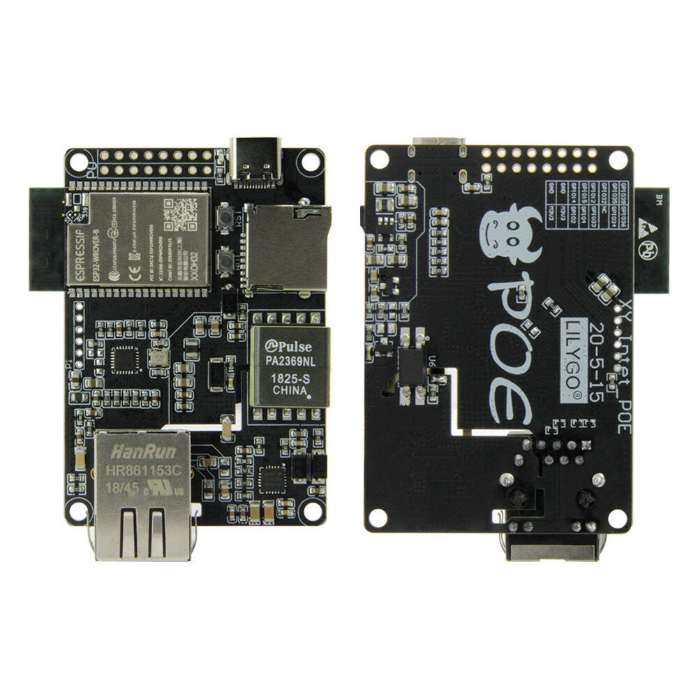 lilygo® ttgo t-internet-poe esp32-wroom lan8720a chip ethernet adapter and downloader expansion board programmable hardware