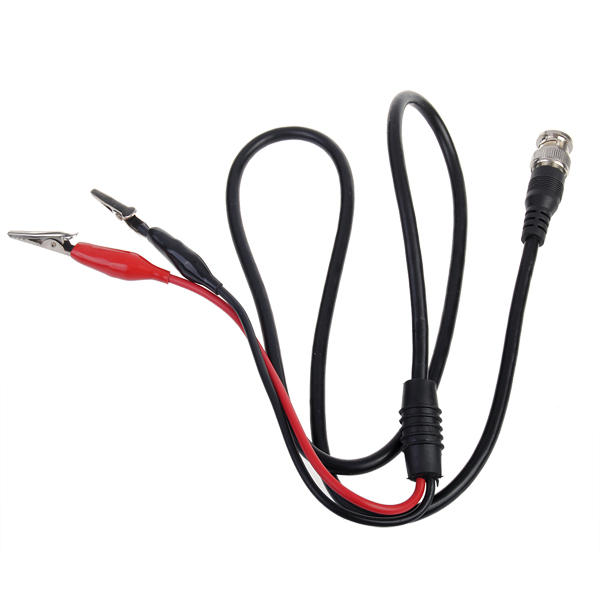 bnc male jack to dual alligator clip oscilloscoop test probe kabel