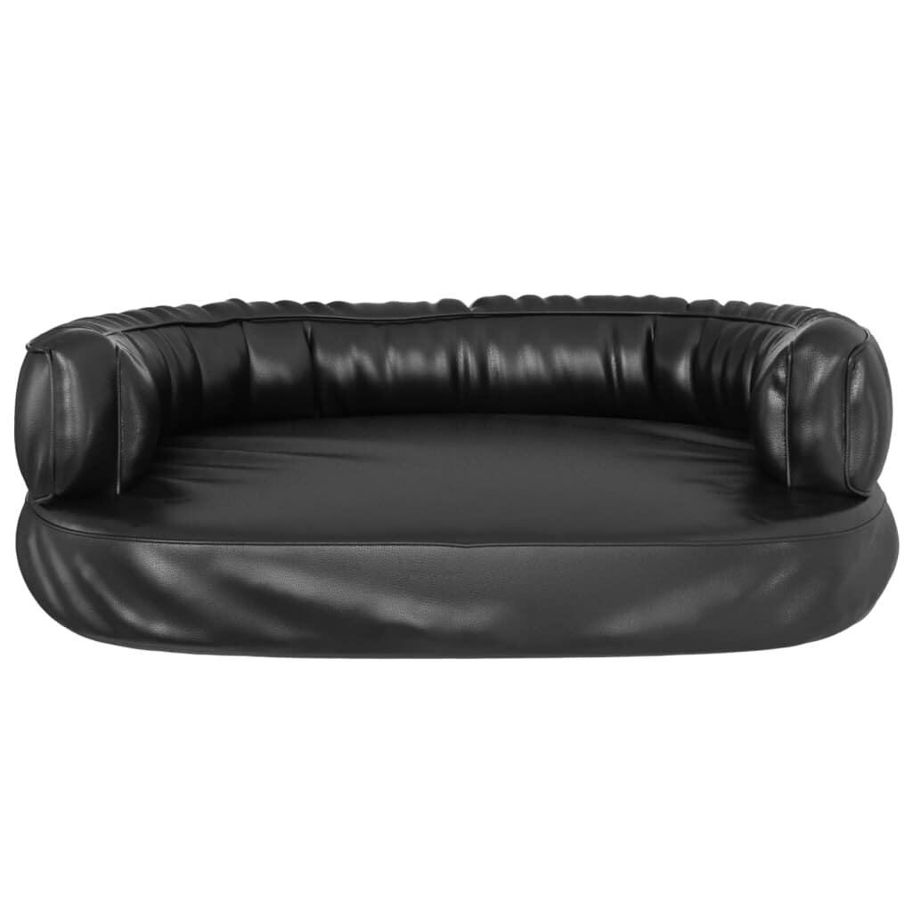 hondenmand met ergonomisch schuim 60x42 cm kunstleer zwart