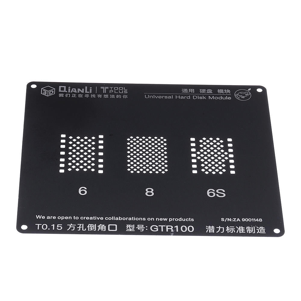 qianli gtr100 3d bga reballing stencil harde schijf module bga reballing reparatie tool voor telefoon 5 5s 6 6s 7g 7plus 8 8p