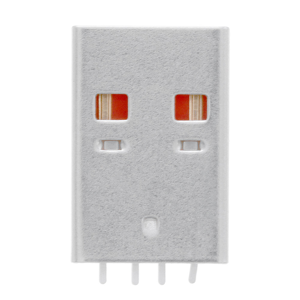 10 stuks positieve en negatieve plug usb 4 p board end mannelijke sink board smt dubbelzijdige plug twee rechte pin vaste plug board l = 18mm interface