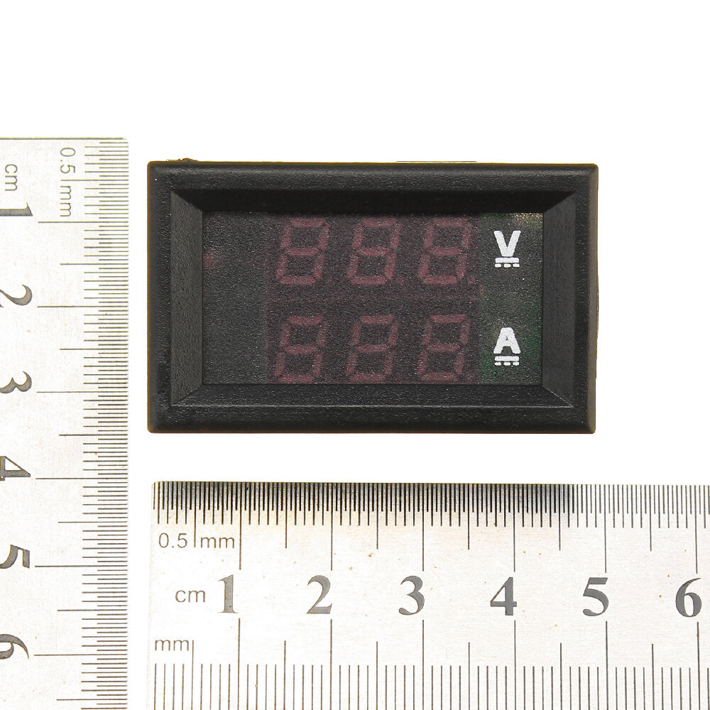 geekcreit mini digitale voltmeter amperemeter dc 100v 10a voltmeter stroommeter tester blauw + rood dual led display