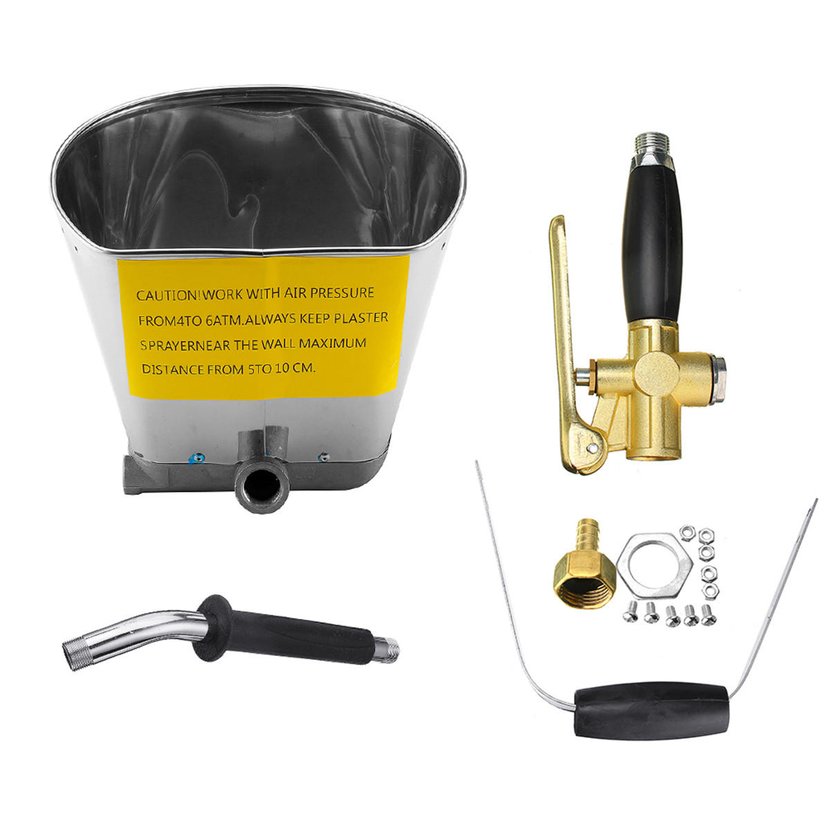 mortel cement spuitpistolen met emmer muur spuit gips spuit cement spray
