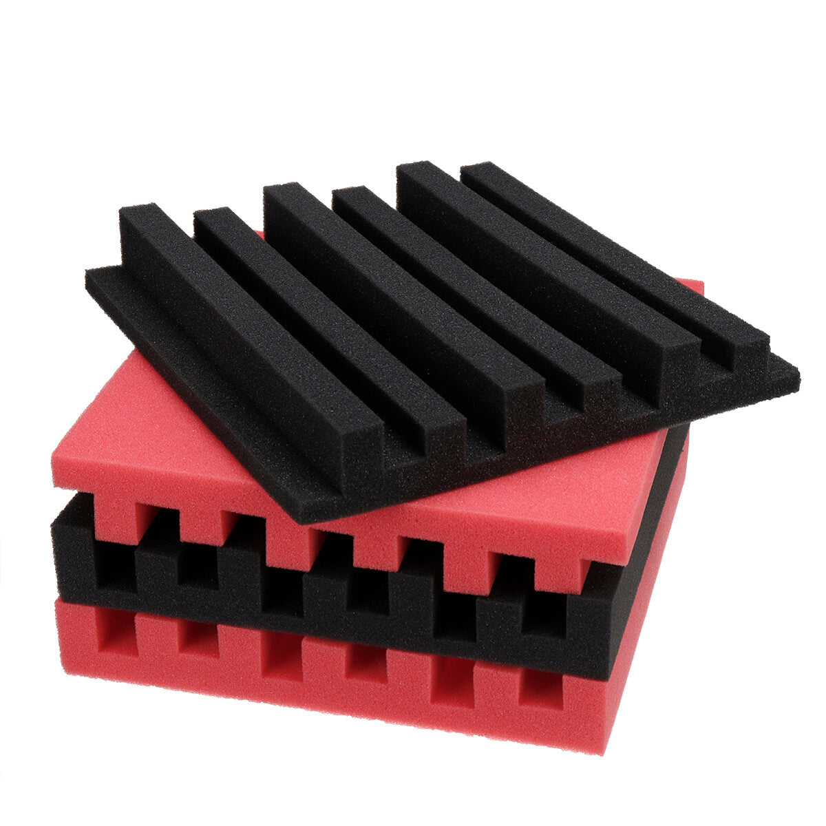 6 stuks akoestische wandpanelen tegels studio geluiddempende isolatie schuimrubberen pads