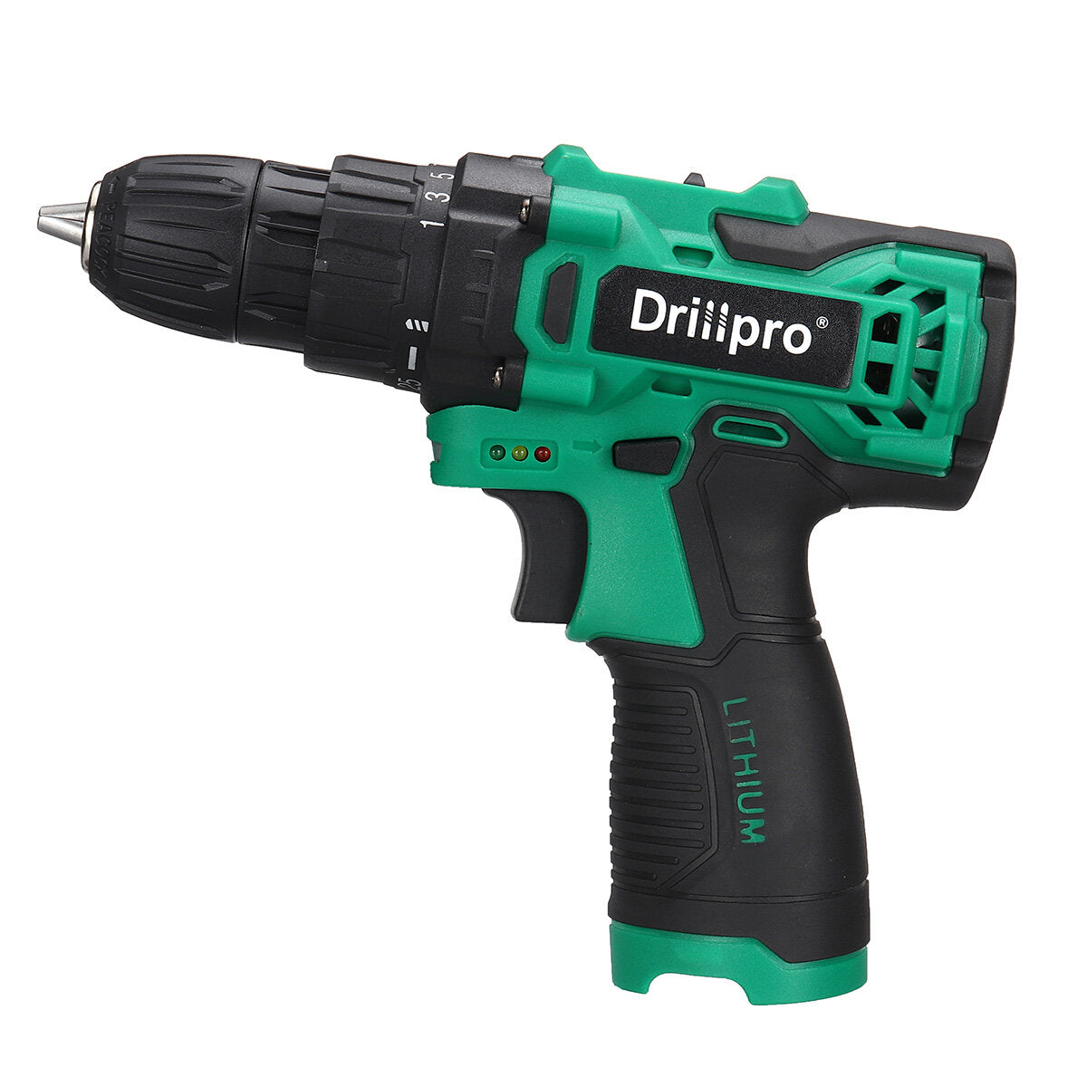 12v max 55n.m power boor draadloze elektrische boor oplaadbare driver schroevendraaier w / 1/2 stuks batterij
