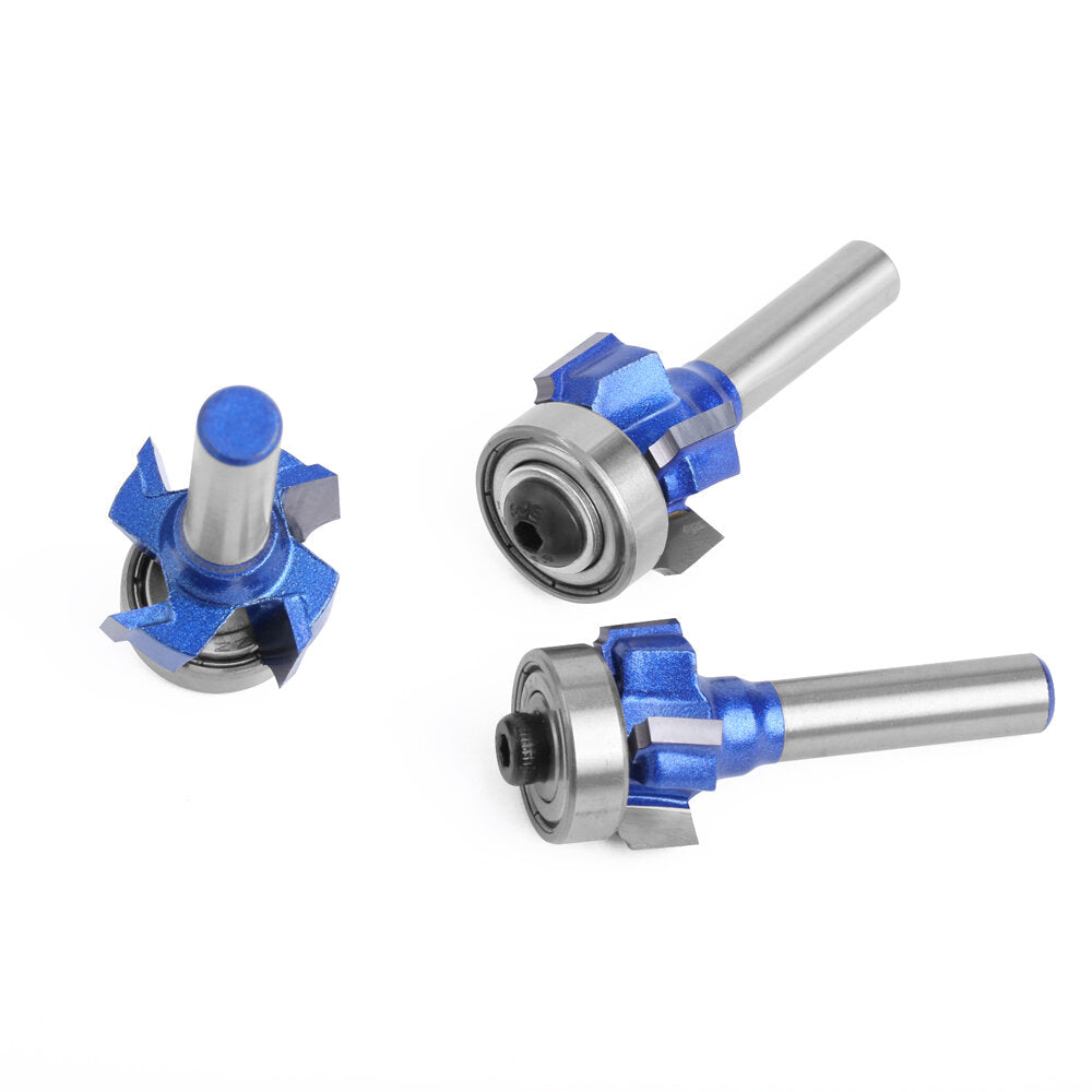 lavie 8mm schacht hoge kwaliteit 4 fluiten frezen set houtbewerking frees r1 r2 r3 trimmen mes rand