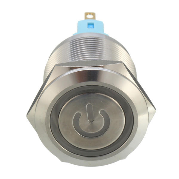 6-pins 22 mm 12v led-lichtmetalen drukknopvergrendelingsschakelaar