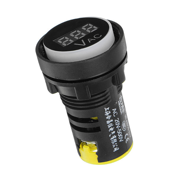 22 mm ac 50-500v gele digitale ac voltmeter spanningsmeter meter digitale display-indicator