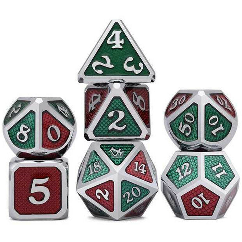 polyhedral dobbelstenen metalen dobbelstenen set rollenspel draak tafelspel met doek zak bar party game dobbelstenen