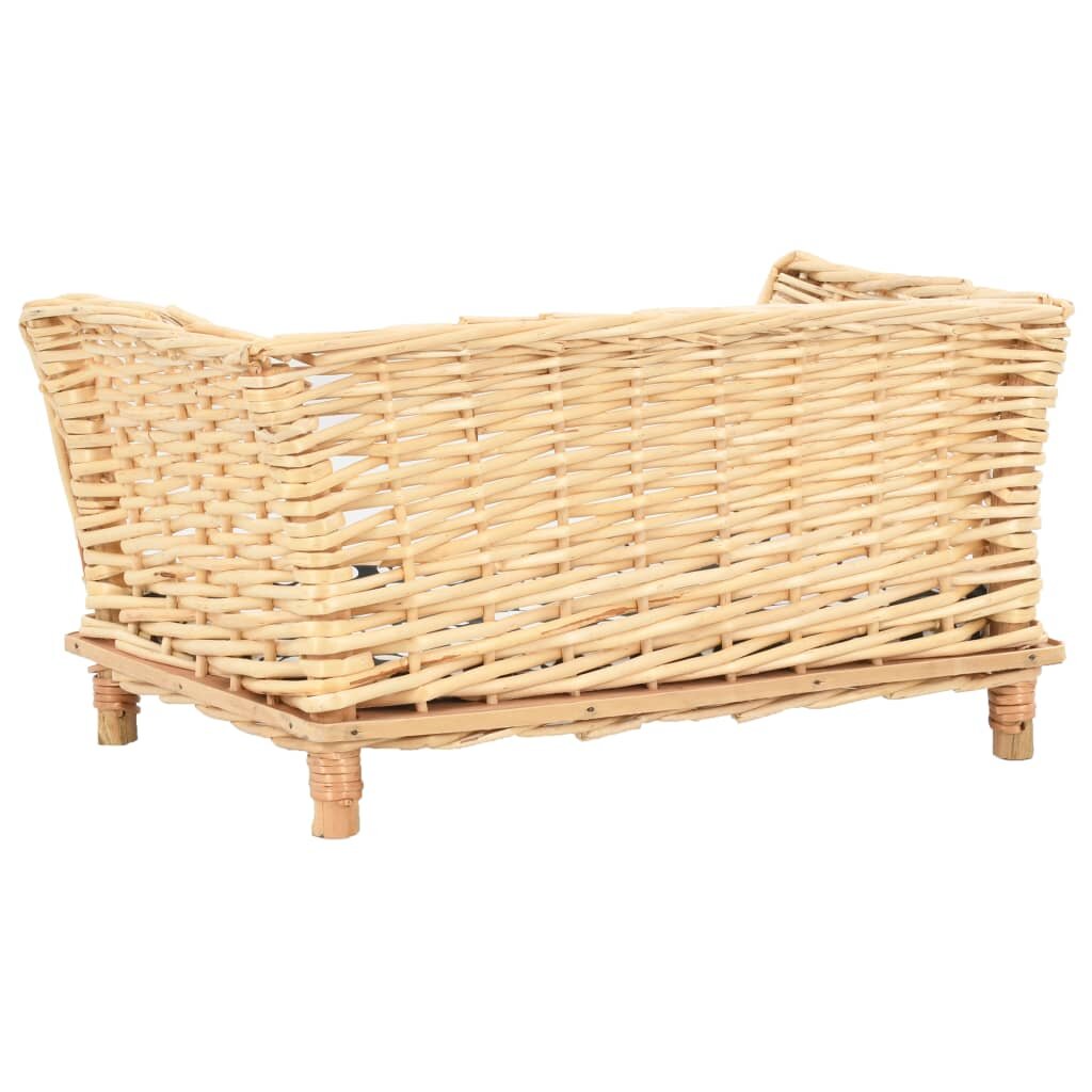 hondenmand met kussen 50x33x30 cm naturel wilg