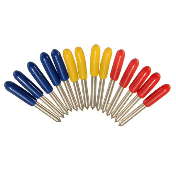 15 stuks 30/45/60 graden vinyl cutter blade voor roland snijplotter met houder: