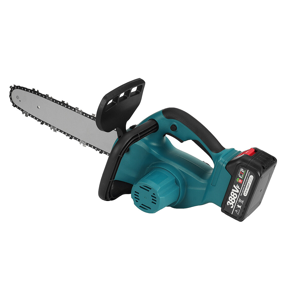 388vf 5000w 12 inch draagbare elektrische kettingzaag snoeien kettingzaag oplaadbare houtbewerking elektrisch gereedschap houtsnijder met 1/2 batterij eu-stekker