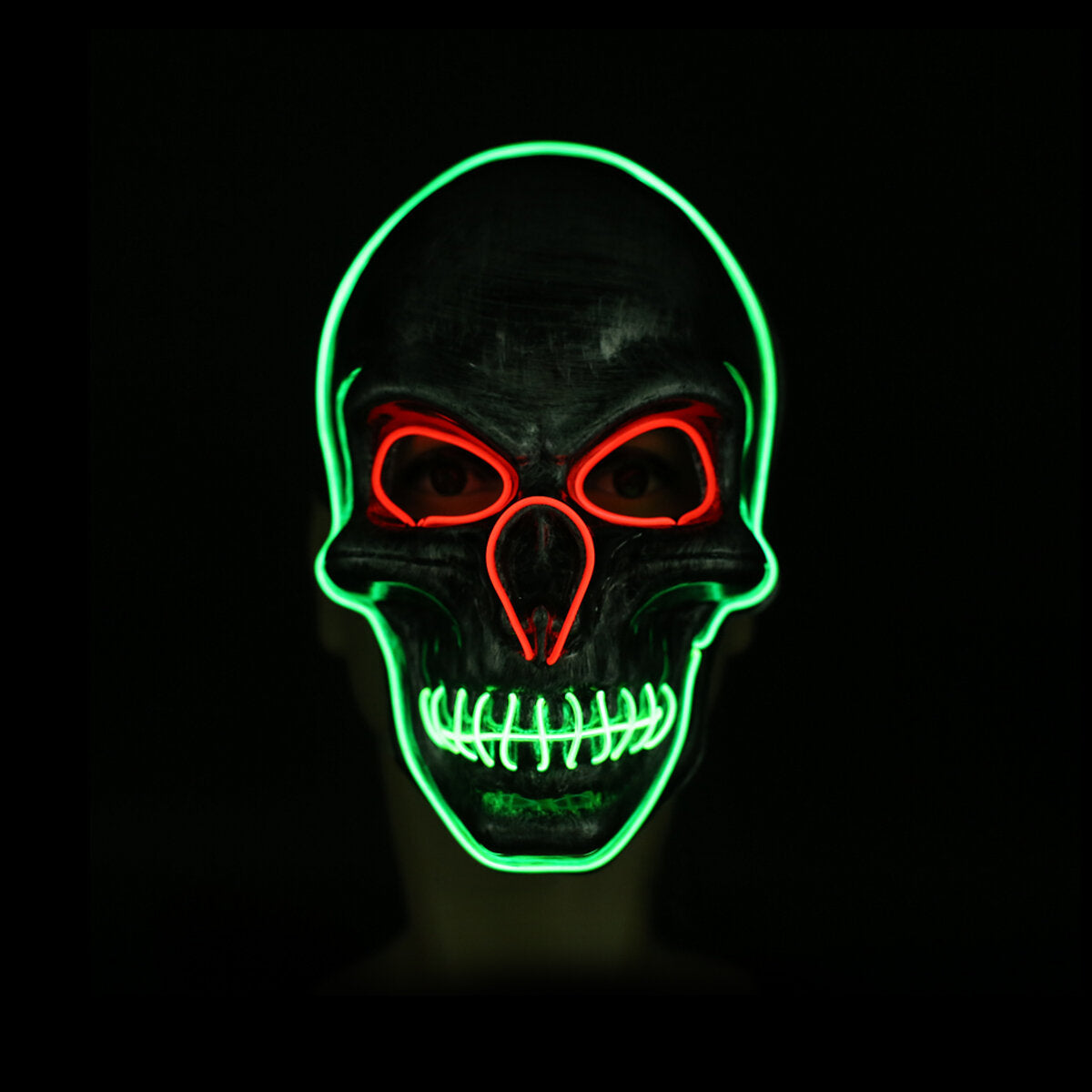 3 kleuren halloween led lichtgevend masker cosplay-masker voor festival glow-in-the-dark