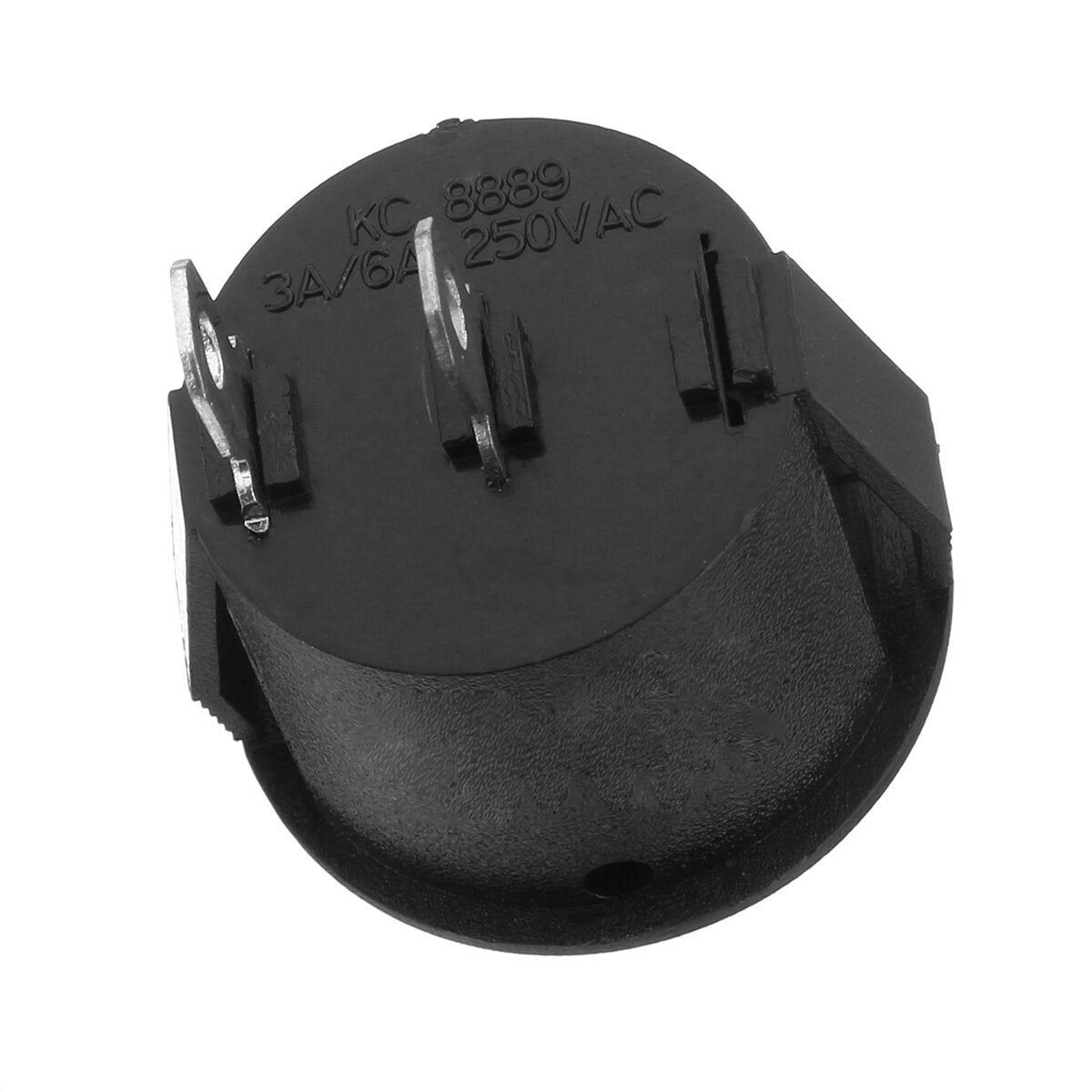 2 pin 3a / 250vac 6a / 125vac spst on-off ronde tuimelschakelaar zwart wit