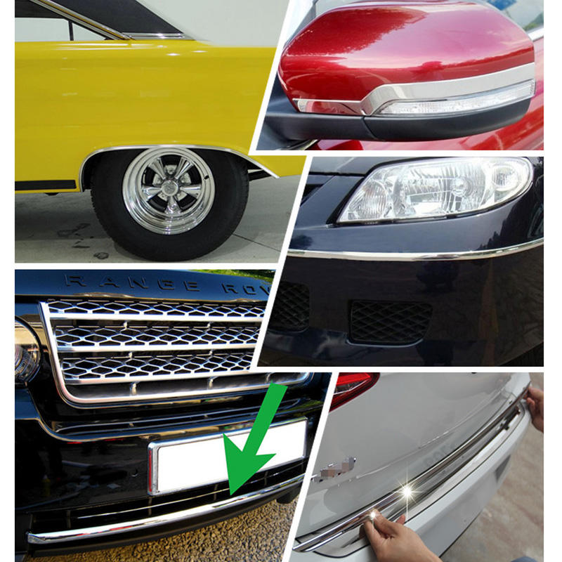 dhz zilver 13m 6mm auto auto chrome molding trim strip voor window bumper grille