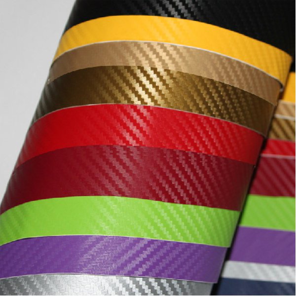 3d stereoscopische carbon fiber covering film zwart geel paars voor rc vliegtuig