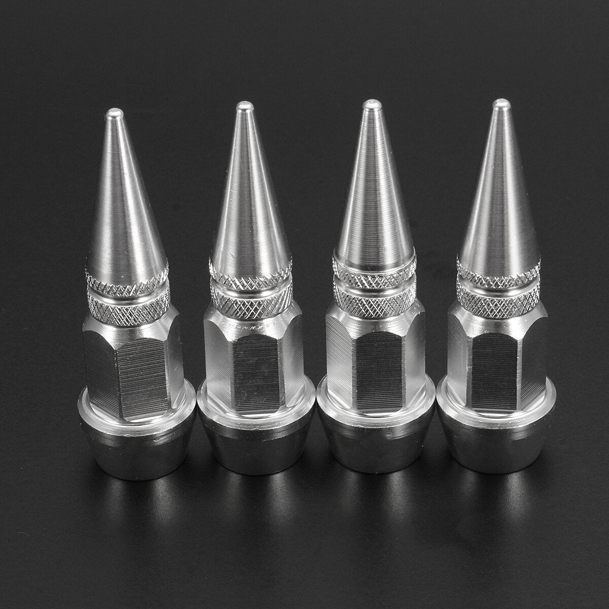 4 stuks band stofdicht wiel stem ventieldopjes aluminium auto auto fiets spike vorm