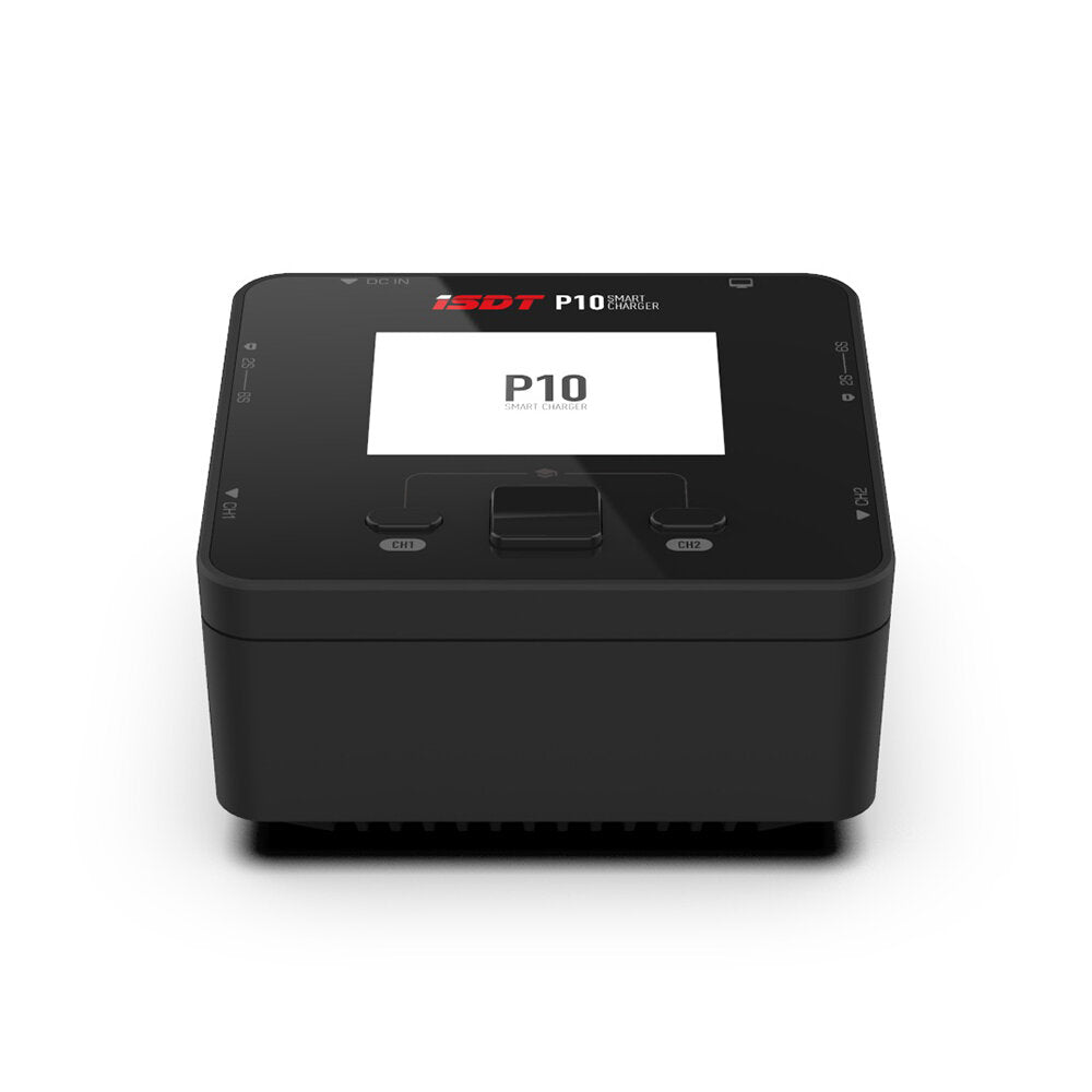 isdt p10 250wx2 10ax2 dc dual channel smart charger for 1-6s lipo li-ion life nicd nimh lihv pb battery