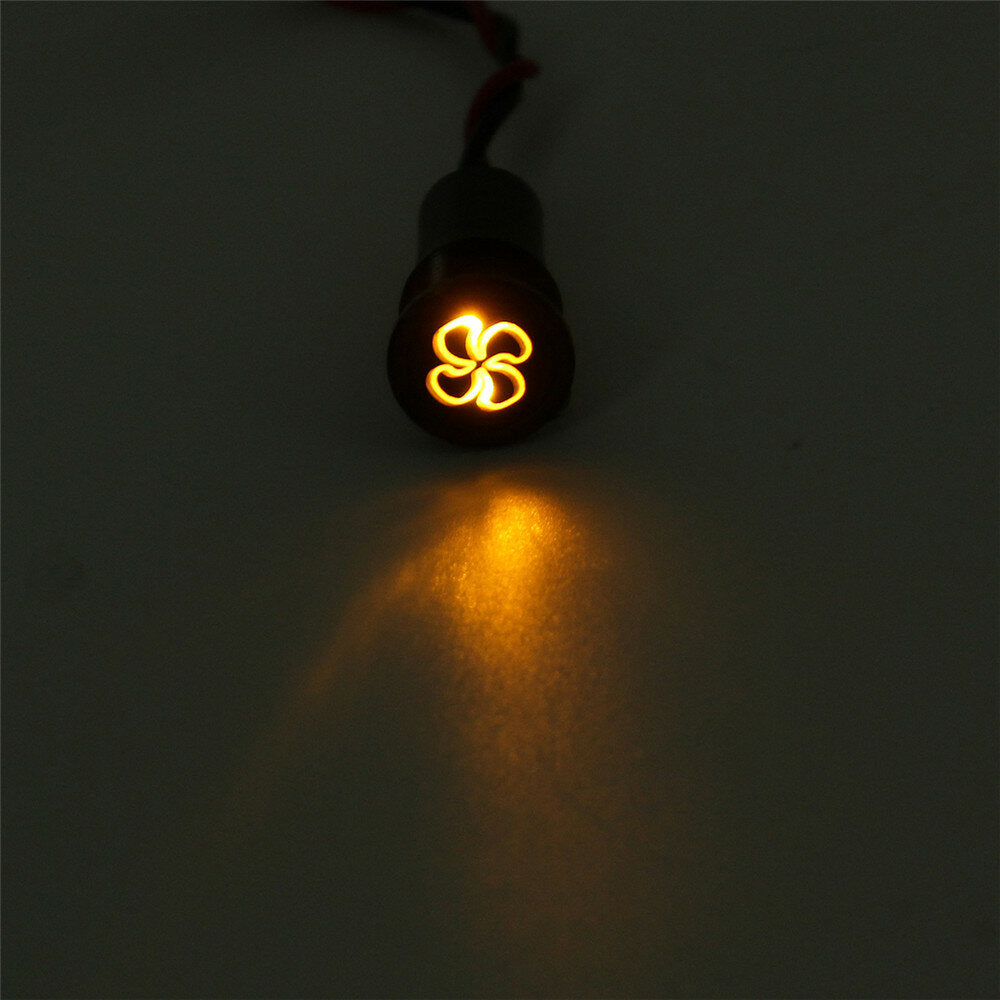 universele 12 v 24 v 36 v 12 mm waterdichte led dash panel waarschuwingslampje metaalen indicator lamp