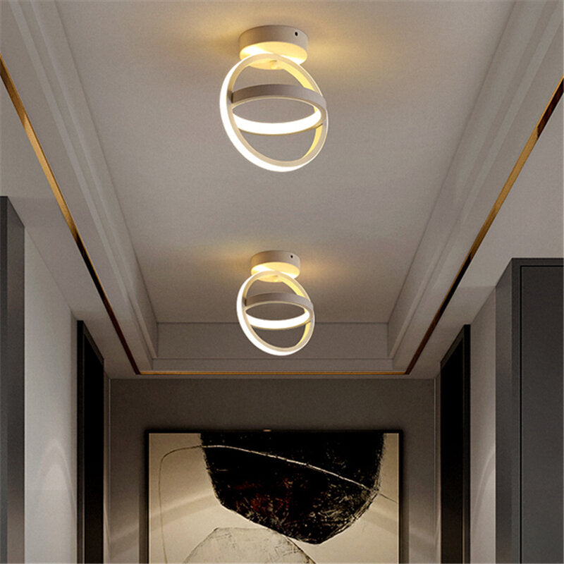 ac85-265v moderne led-plafondlamp dual ring kroonluchters armatuur woonkamer hanglamp