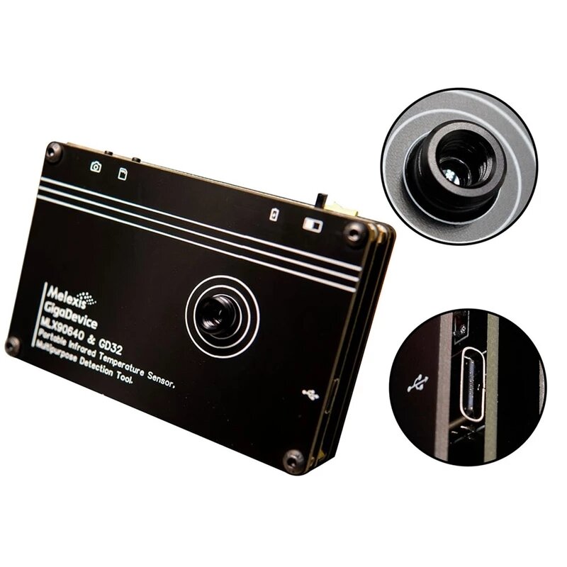 mlx90640 digitale infrarood warmtebeeldcamera 3.4 inch lcd handheld infrarood temperatuursensoren detectie tool + batterij