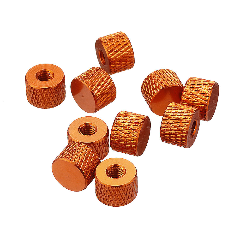 m4an5 10 stuks m4 blindgaten schroefdraad aluminiumlegering kartelmoer handschroefmoer meerkleurig