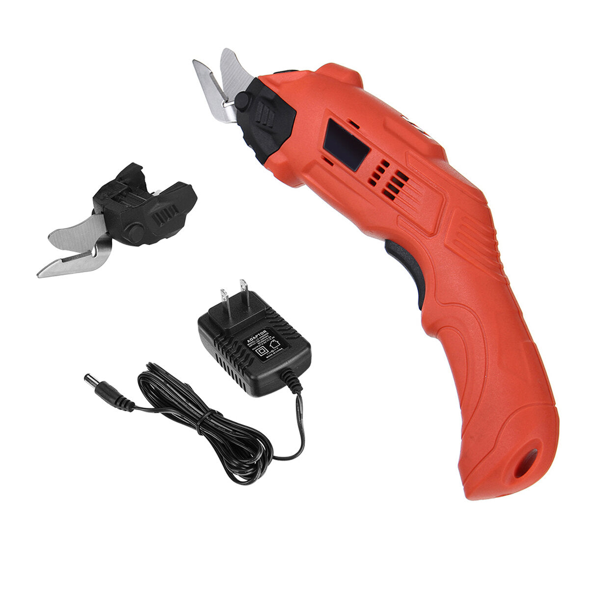 220v elektrische draadloze schaar kleermakers snijder snijmachine led-licht met 2 bladen