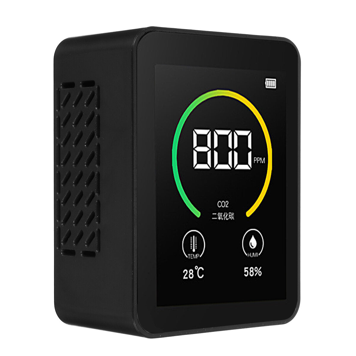 gas co2 sensor detector luchtkwaliteit monitor analyzer w / temperatuur vochtigheid display