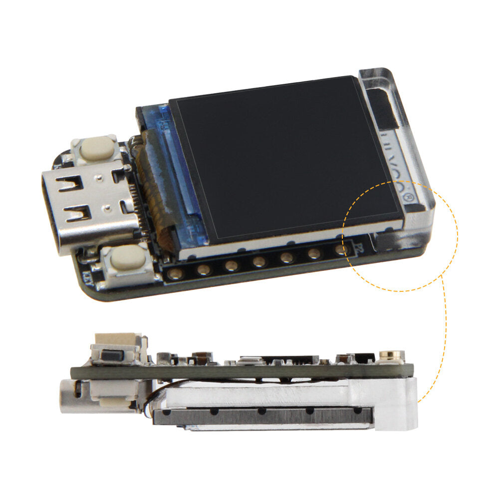 lilygo® t-qt pro esp32 s3fn4r2 s3fn8 gc9107 0.85 inch lcd display module development board wifi bluetooth full color 128*128p display screen