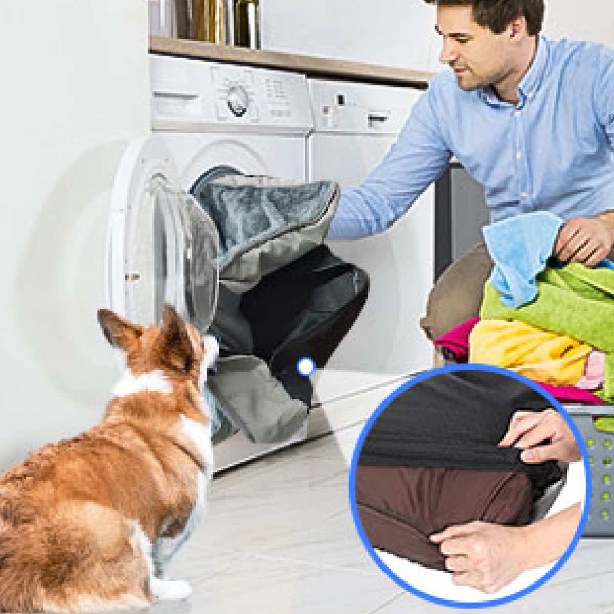 orthopedische hondenmat m 74 * 46 * 7.5 cm. afneembare hondenmand. wasbare antislip honden- en kattenmand. orthopedische hondenmat. grijze met schuim gevulde hondenspeelgoedmat