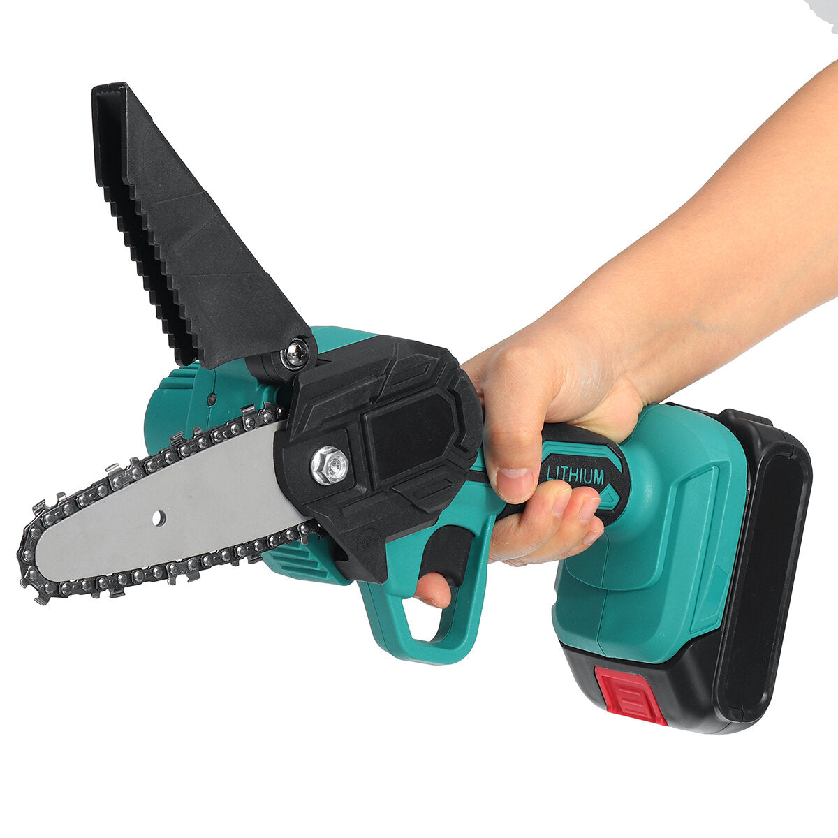 4 inch 26v draadloze elektrische kettingzaag 600w een handzaag houtbewerking tool w/geen/1/2 batterij hout cutter