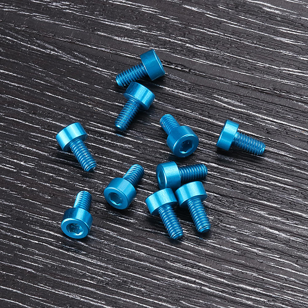 m3ah10 10 stuks m3 × 6mm binnenzeskantschroef m3 dopkopbout 7075 aluminiumlegering multikleur