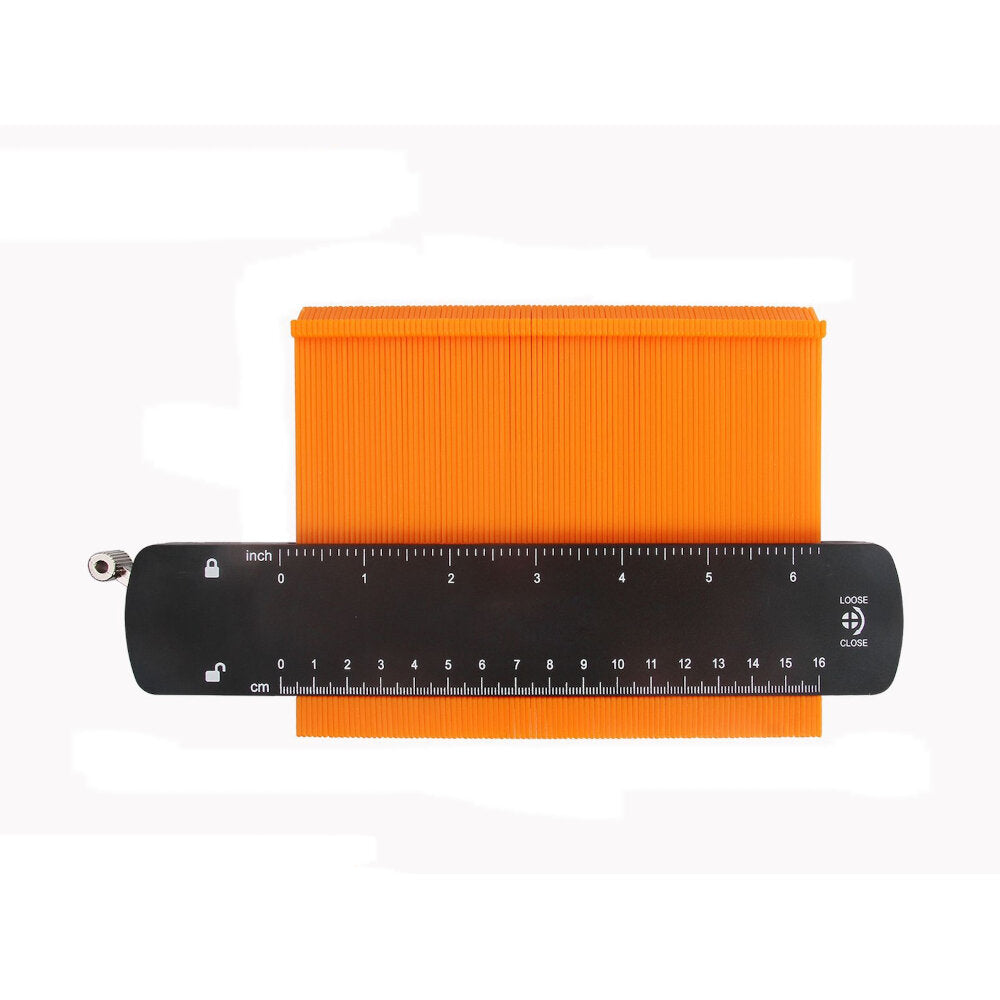 6/10 inch verbreden contour gauge duplicator profiel tool met slot legering rand vormgeven hout maatregel liniaal laminaat tegels gauge