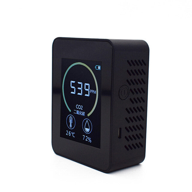 k02 huishoudelijke luchtkwaliteit detector co2 meter multifunctionele c02 temperatuur vochtigheid tester lcd-scherm met achtergrondverlichting