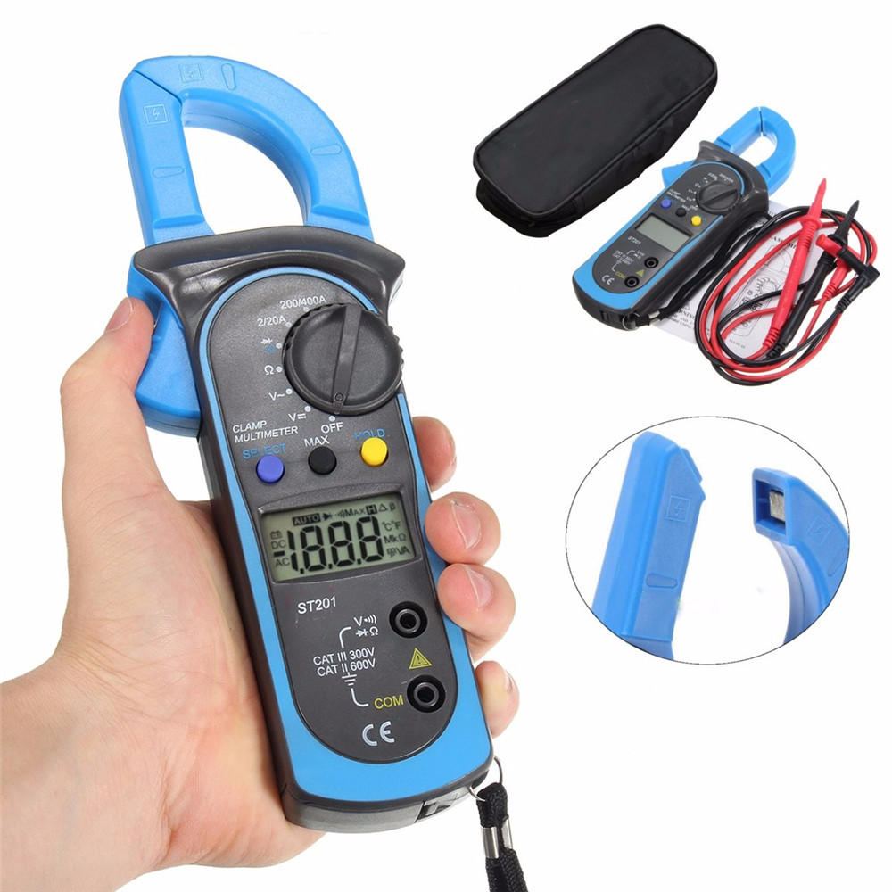 st-201 digitale stroomtang multimeter ohm ampèremeter ac / dc-spanning ac-stroomweerstandstester