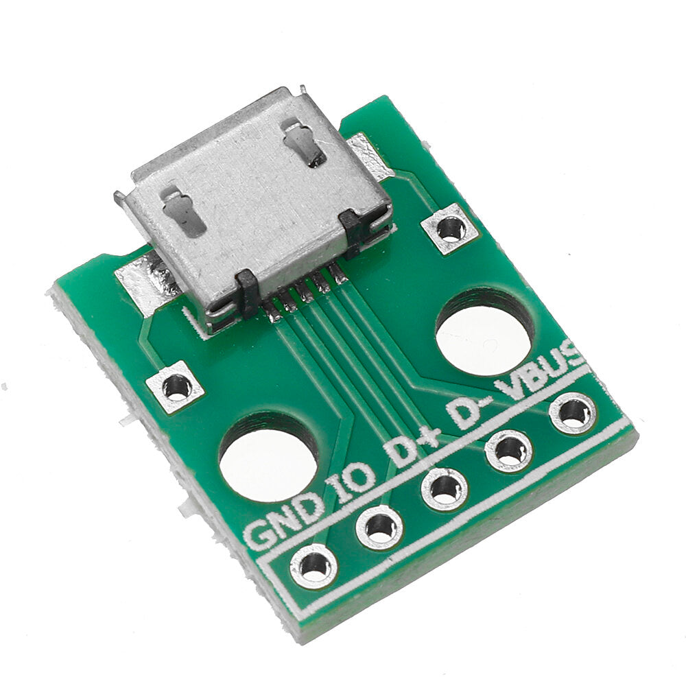 micro usb naar dip 2.54mm adapter vrouwelijke connector module board vrouwelijke 5-pin pinboard b type pcb switch board