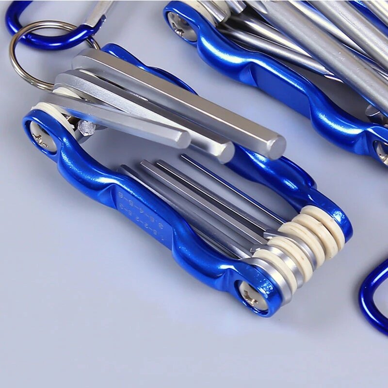 opvouwbare inbussleutel metalen metrische inbussleutel set zeshoekige schroevendraaier inbussleutel sleutels inbussleutels handgereedschap draagbare set met