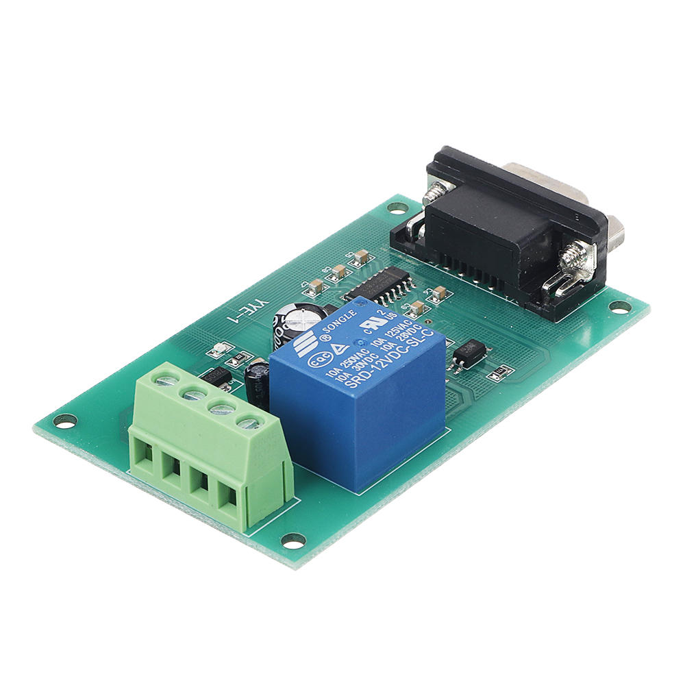 yye-1 5v/12 v/24 v rs232 seriële poort controle relais module mcu max232 usb schakelaar board