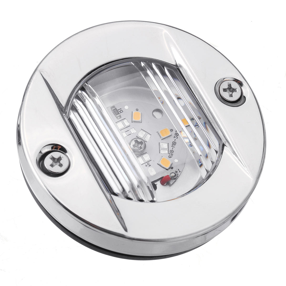 12v led 2835 round stern spiegellichten voor boot marine ingebed montage roestvrij staal