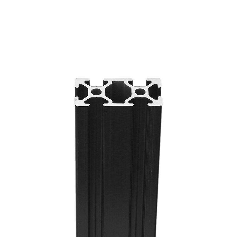 300 mm lengte zwart geanodiseerd 2040 t-sleuf aluminium profielen extrusieframe voor cnc