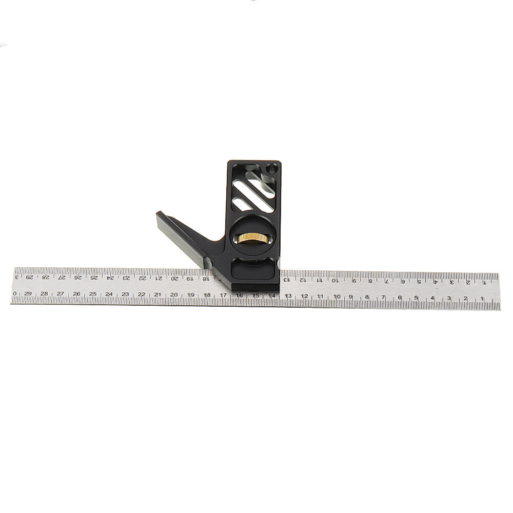 verstelbare 300 mm aluminiumlegering combinatie vierkant 45 90 graden hoek kraspen stalen liniaal houtbewerking lijnzoeker liniaal dhz timmerman meetinstrument