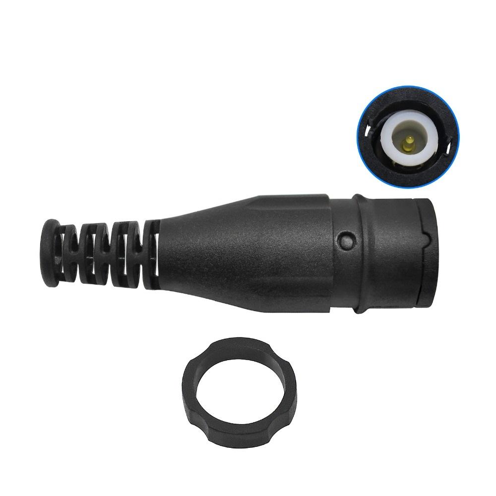 1 stuks cleqee p7001 hoge kwaliteit bnc stekker connector beschermende shell vergulde soldeerverbinding