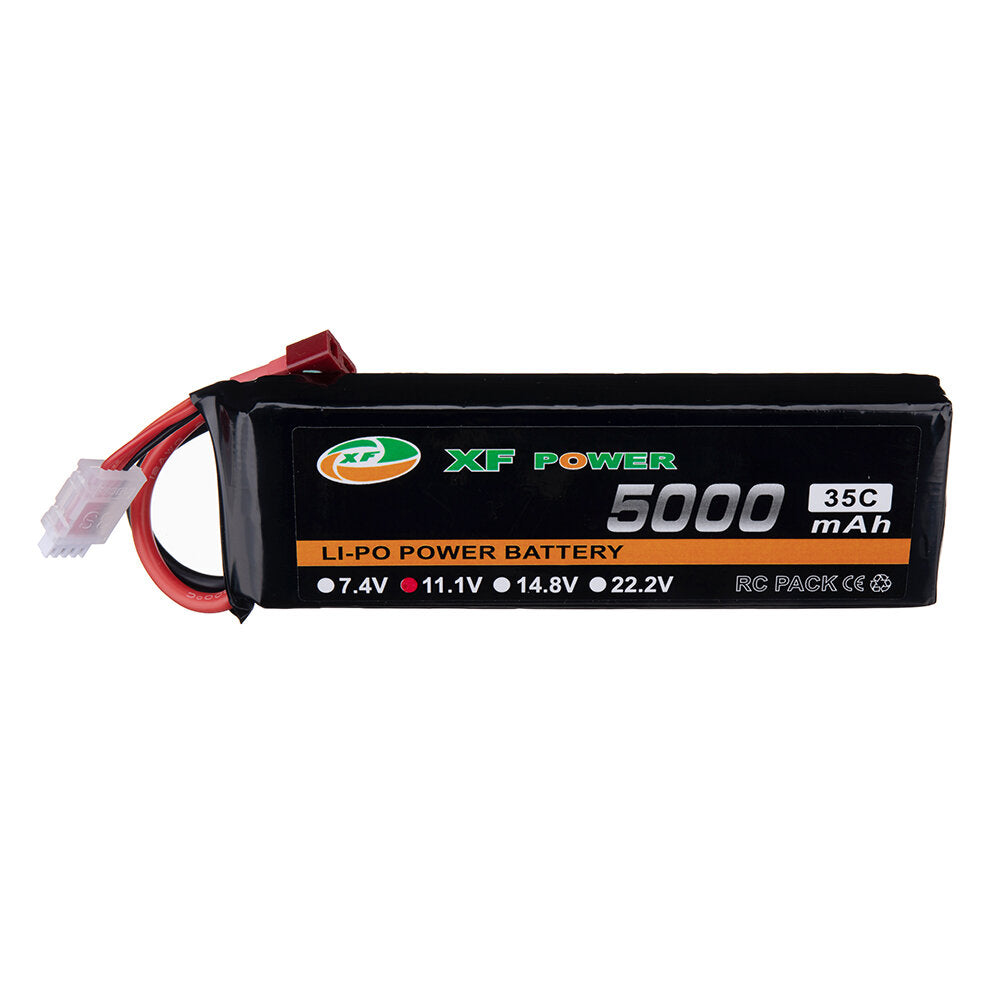 xf power 11.1v 5000mah 35c 3s lipo batterij t deans plug met xt60 adapter plug voor rc drone