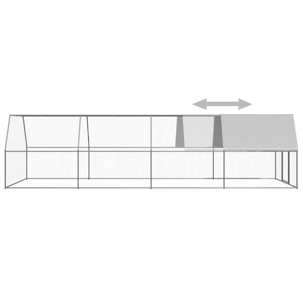 buiten kippenkooi 9.8 inch x26.2 inch x6.6 inch  gegalvaniseerd staal