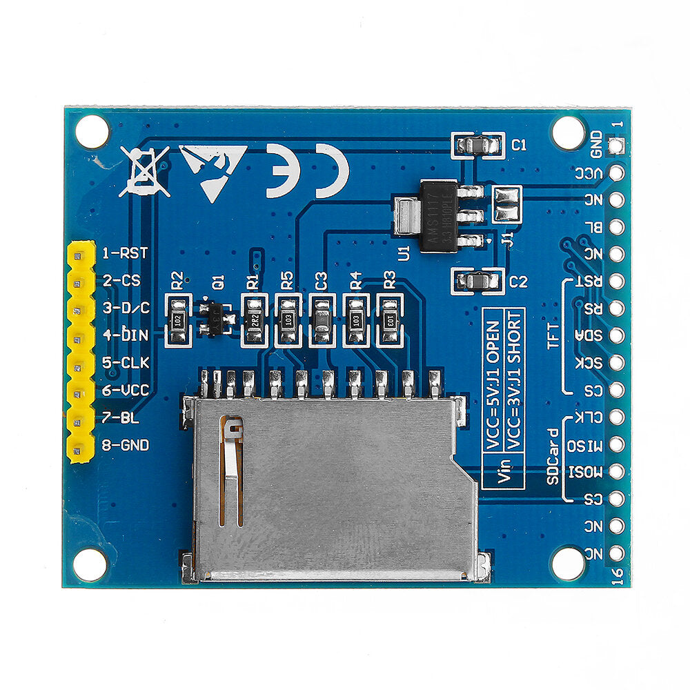 1.8 inch 128x160 ili9163/st7735 tft lcd module with pcb baseboard spi serial port