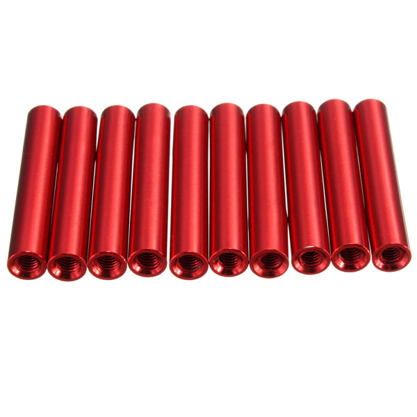 m3ar1 m3 aluminiumlegering uitstekende studs 8-35mm rode ronde pcb board spacers standoffs 10pcs