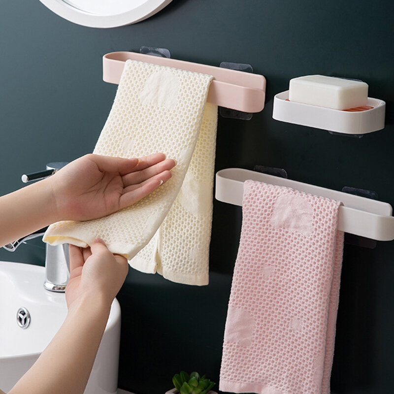 multifunctionele keukenrekken zonder ponsen handdoek rag plastic wrap opbergrek pot cover rack
