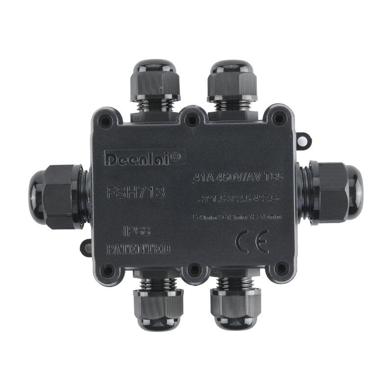 deenlai 2p/3p/4p kleine plastic pc ip68 waterdichte elektrische aansluitdoos 713 met terminal with