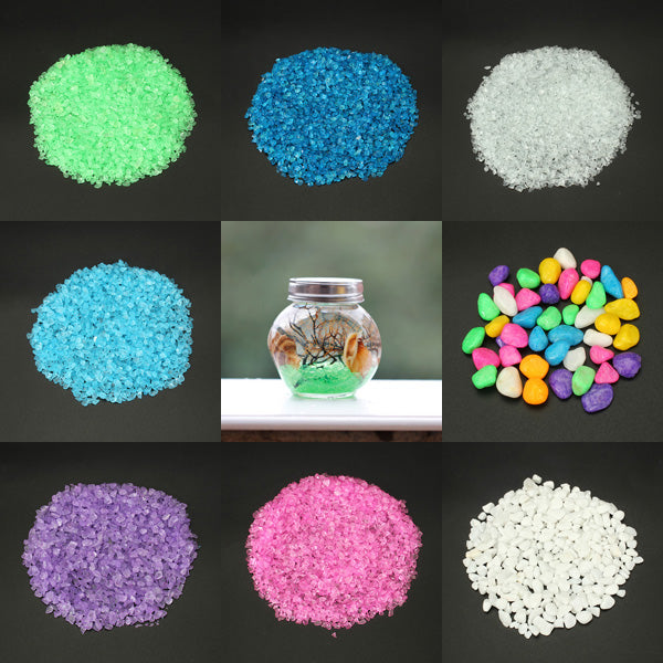 60g dhz micro landschap colroful glas stenen decoratie tuin succulente planten bloempot decor